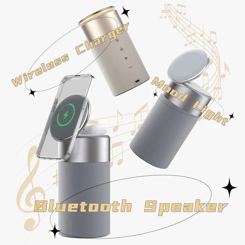 3-in-1 Wireless Charger, Bluetooth Speaker & Touch Lamp - CrazyCosmos
