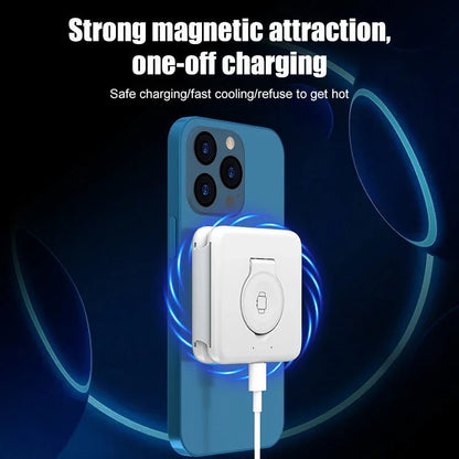 ⚡ Folding 3-in-1 Magnetic Suction Wireless Charger – Fast, Smart & Portable - CrazyCosmos