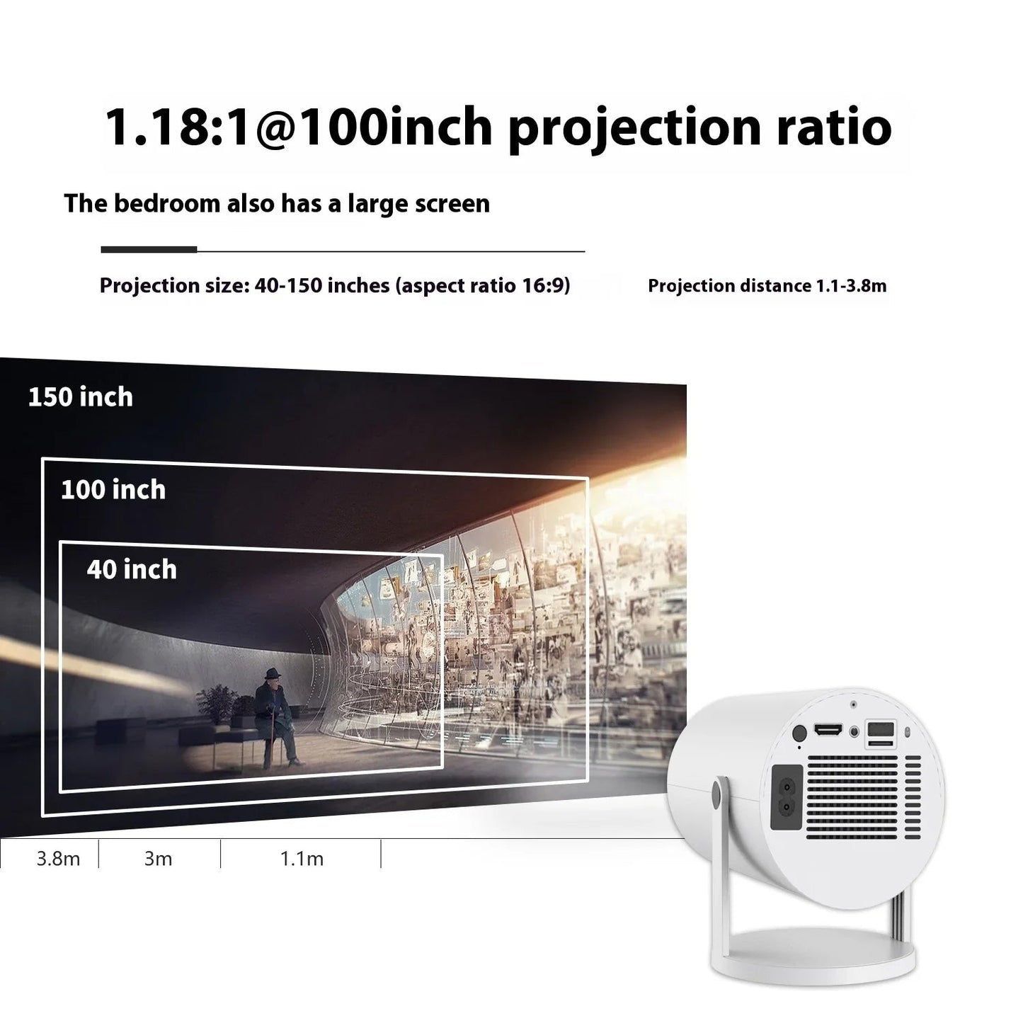 Magcubic HY300 Portable Projector – Smart 180° Mini Home Theater - CrazyCosmos